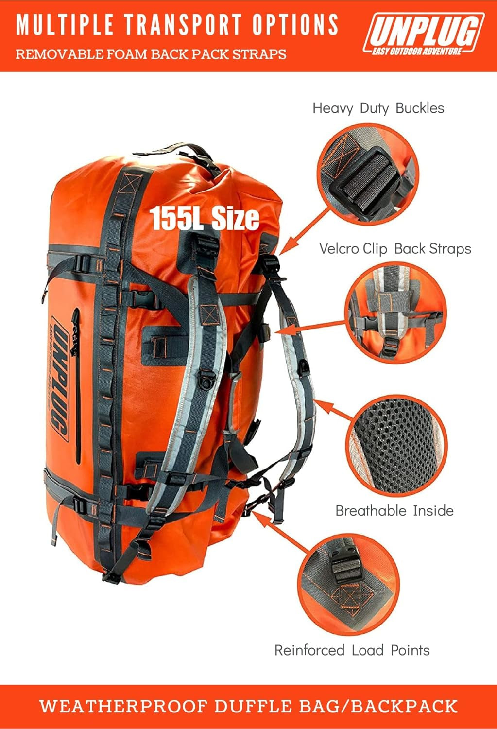 UNPLUG Ultimate Adventure Heavy Duty Waterproof Bag
