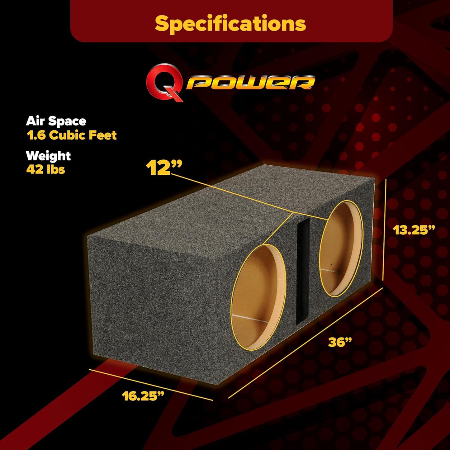 AutoLink Dual 12-Inch Heavy Duty Subwoofer Enclosure