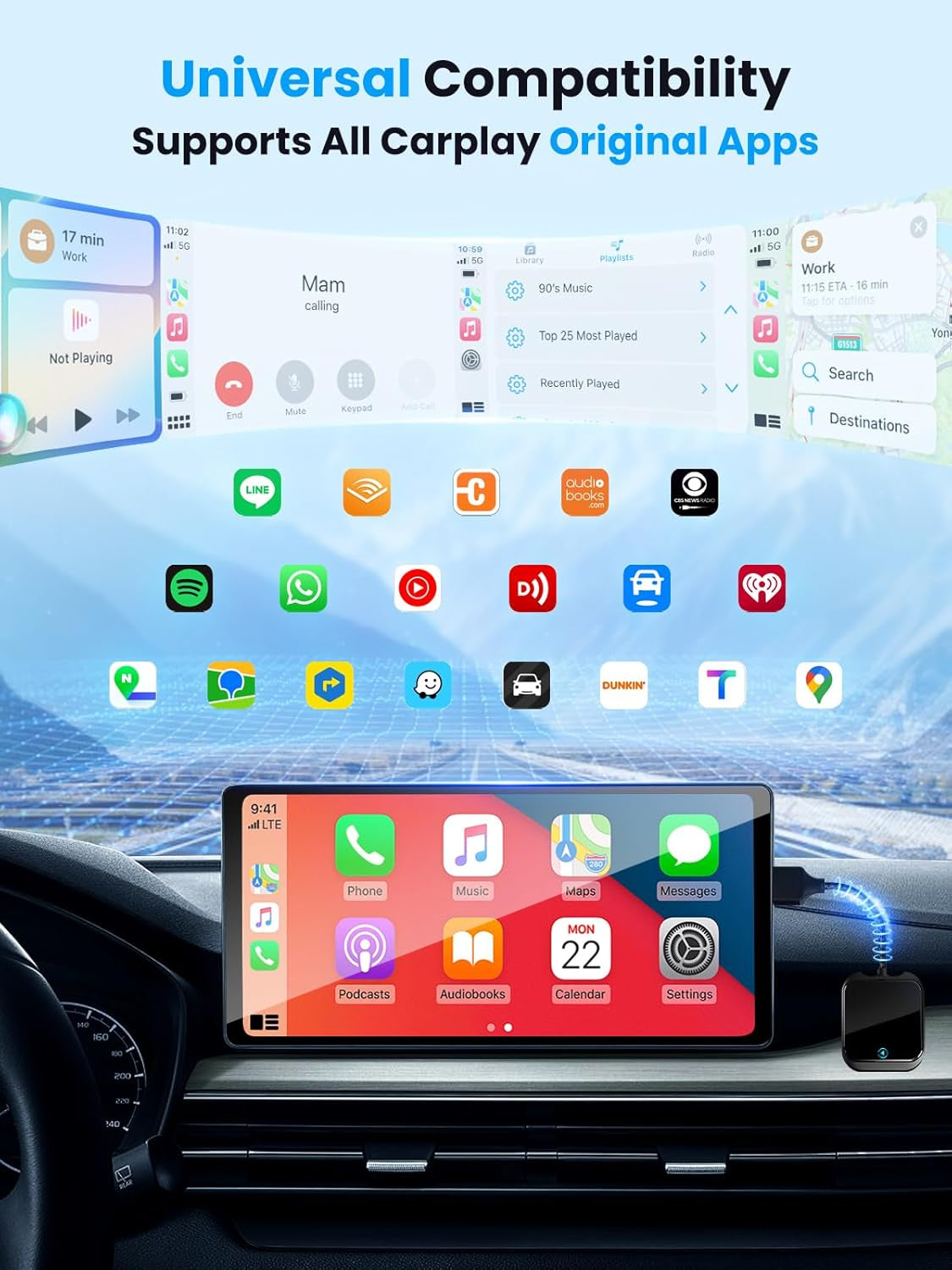 AutoLink Wireless Apple/Andoid Auto Adapter