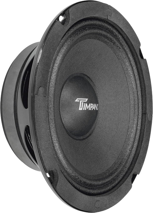 6.5 Inch Shallow Midrange Speaker 500 Watts Max Power TPT-MR6-4 PRO, 6.5 Midrange Speakers 4 Ohm Shallow Mount Car Audio Speaker, Pro Audio Loudspeaker Compact for Doors (Single)