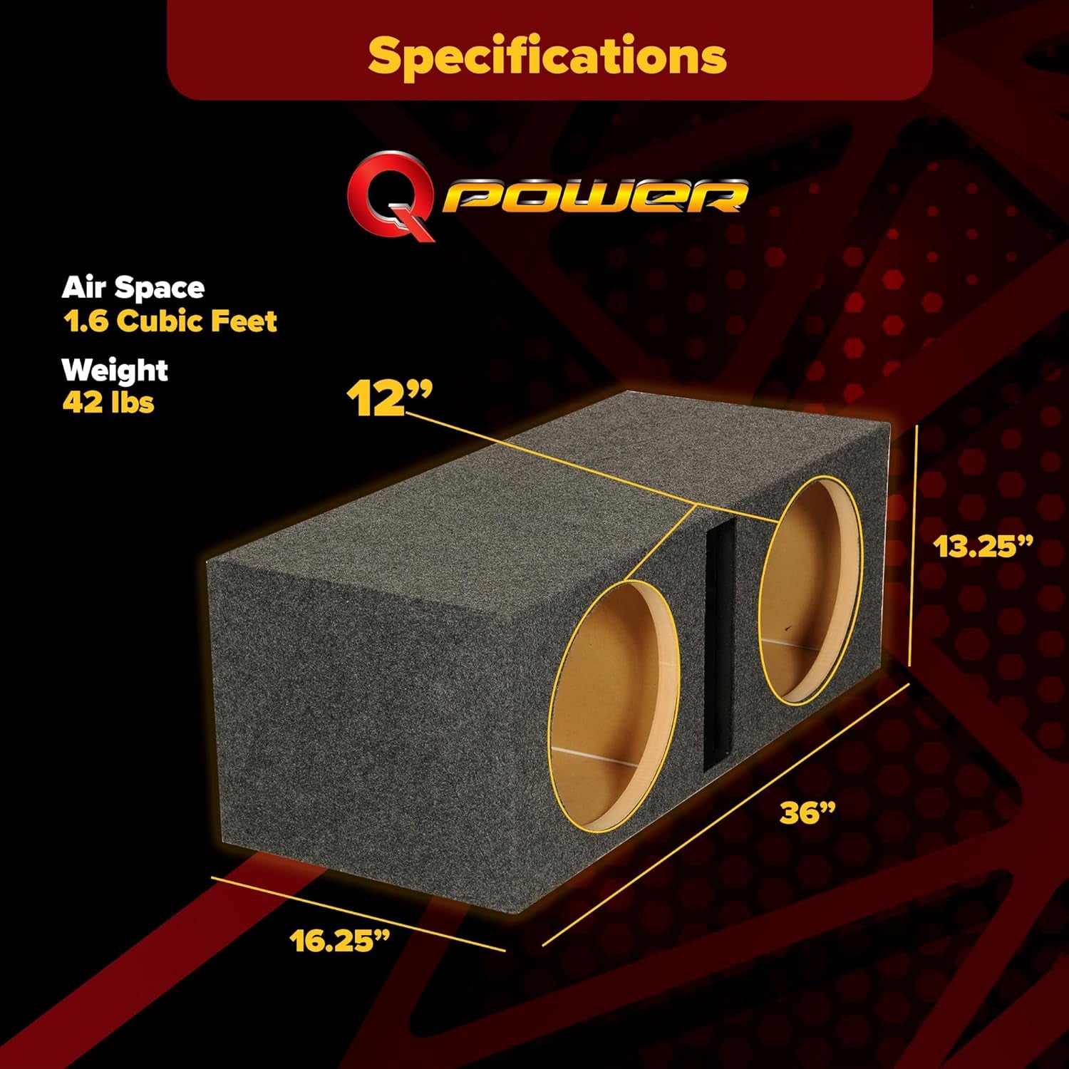 AutoLink Dual 12-Inch Heavy Duty Subwoofer Enclosure