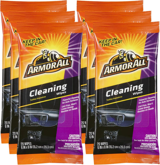 Cleaning Wipes in a Pouch : Ultimate Car Wipes and Interior Care Products (6 Packs)